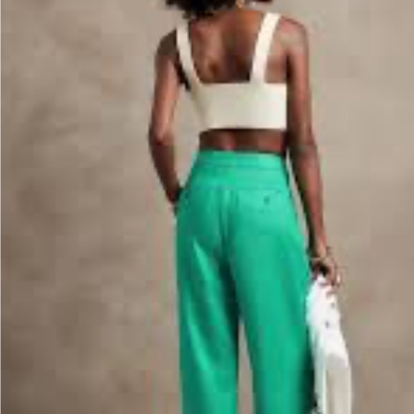 Sold locally Linen BNWT Banana Republic wide leg pants 10 - Picture 4 of 5